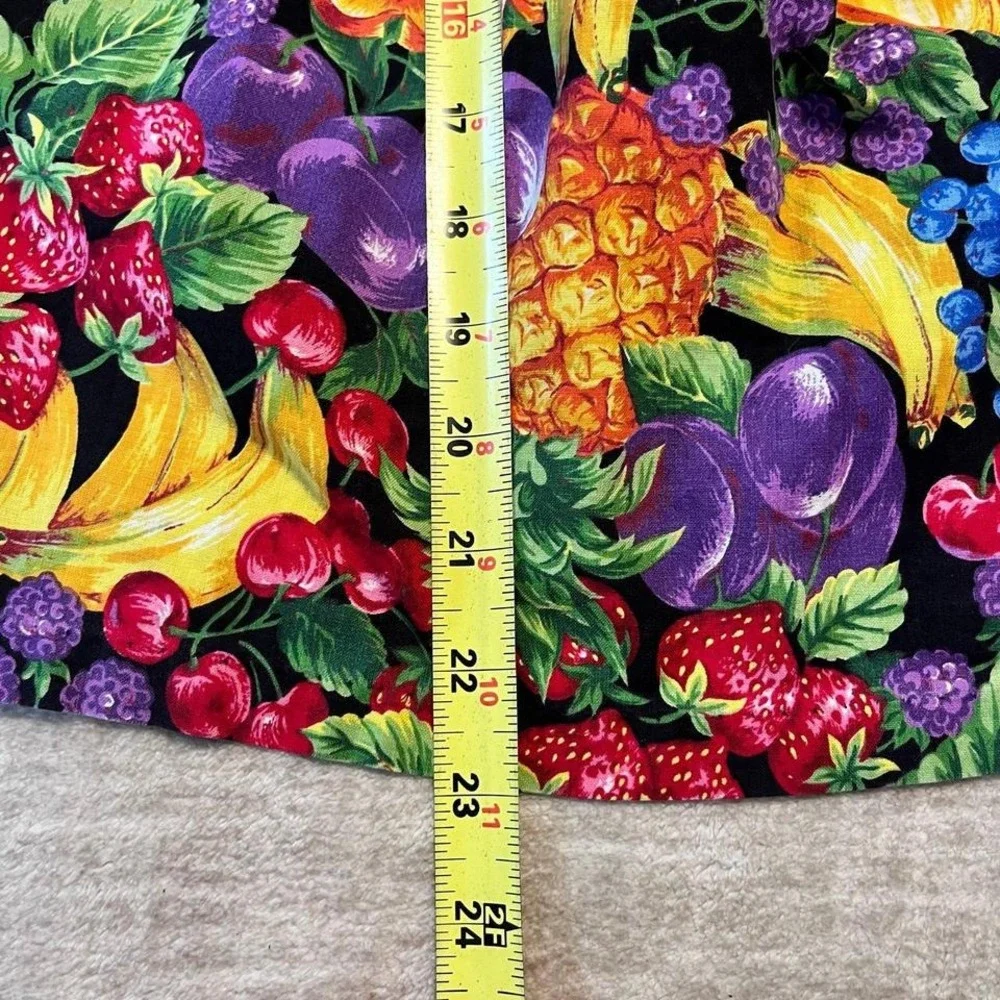 Vintage Sostanza Fruit Print Dress Girls Colorful Sleeveless‎ Pockets size 5
